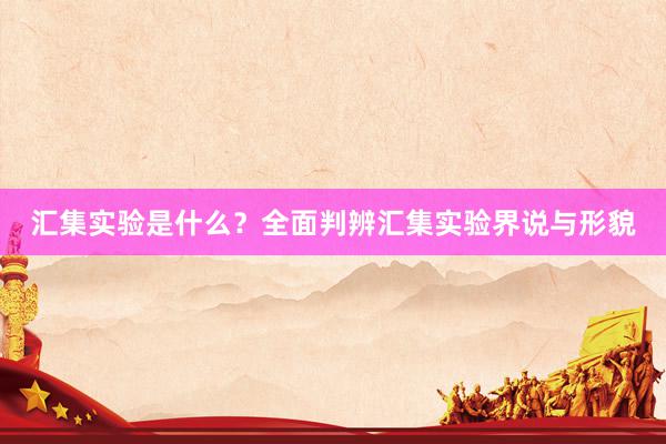 汇集实验是什么？全面判辨汇集实验界说与形貌
